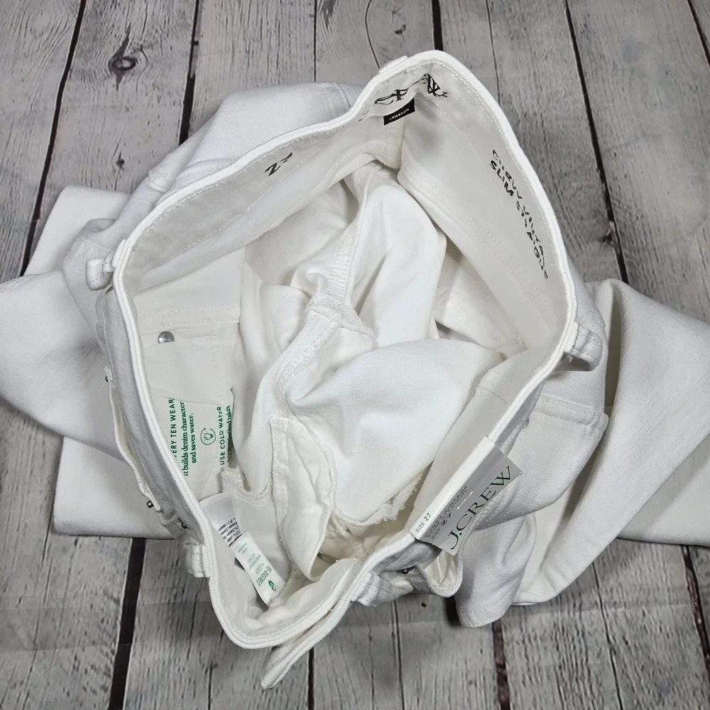 J. Crew Curvy Vintage Slim Straight Jeans White Size 27‎ Style BP494